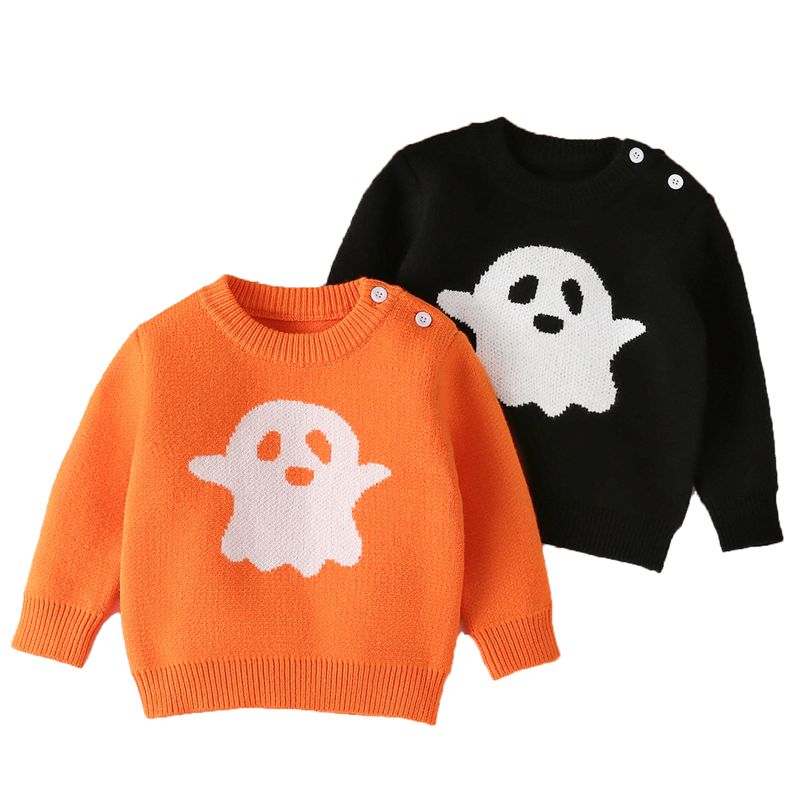 ハロウィーンゴーストクルーネックセーターの子供